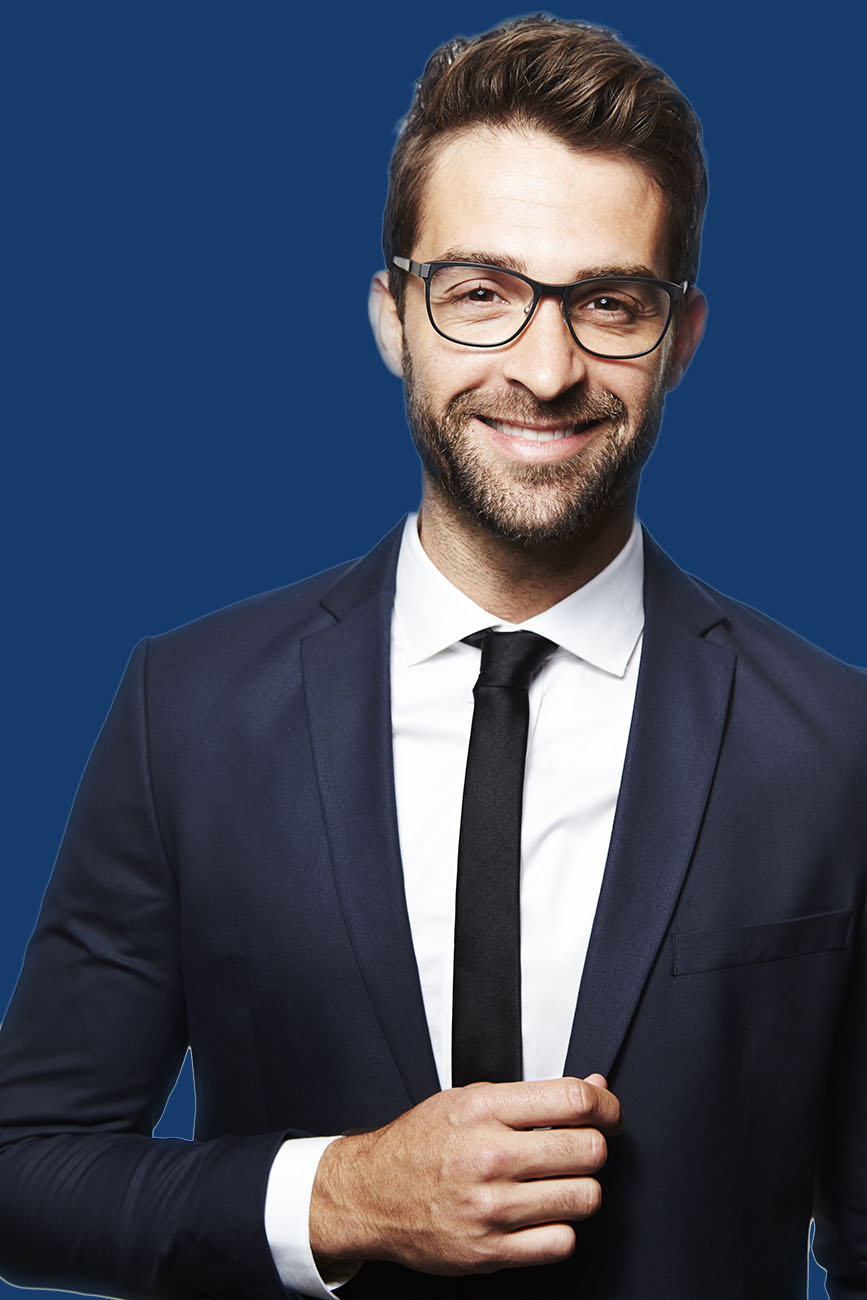 Smiling man in smart suit, portrait
